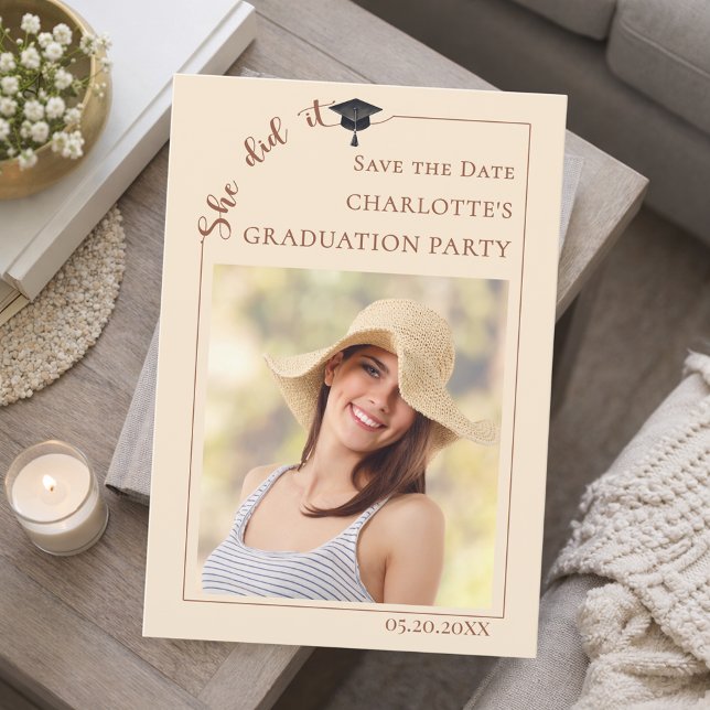 Reserva La Fecha Photo Champagne Graduation party Save the Date (Subido por el creador)