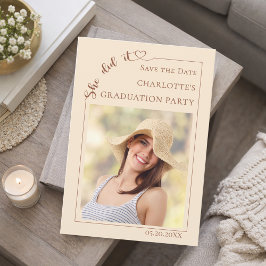Reserva La Fecha Photo Champagne Graduation party Save the Date