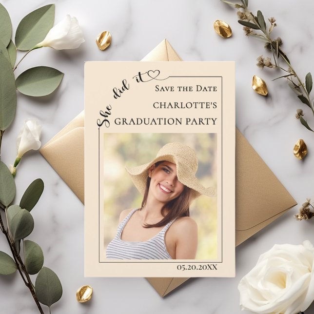 Reserva La Fecha Photo Champagne Graduation party Save the Date (Subido por el creador)