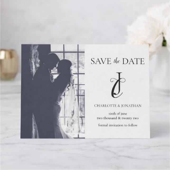 Reserva La Fecha Photo Elegant Classic Wedding Save The Date (Subido por el creador)