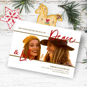 Reserva La Fecha Photo Minimalist Chic Sophisticated Fake Gold Red 