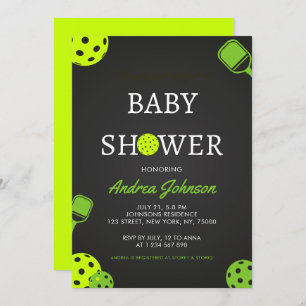 Reserva La Fecha Pickleball Ball Paddle Tema deportivo Baby Shower