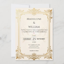 Reserva La Fecha Pigeon Elegant Luxury Gold Boda
