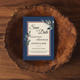 Reserva La Fecha Pine Blue Winter Wedding Salva La Fecha