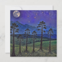 Pines silenciosos, danza cósmica - Un paisaje fore