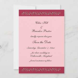 Reserva La Fecha Pink and Pearls Save the Date