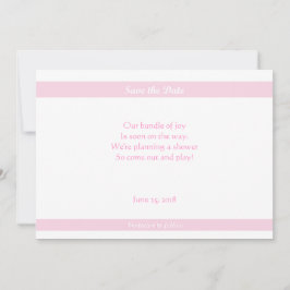 Reserva La Fecha Pink de Baby Shower Save-the Dates