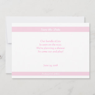 Reserva La Fecha Pink de Baby Shower Save-the Dates