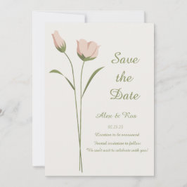 Reserva La Fecha Pink Floral Save the Date Card