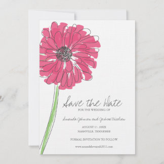 Reserva La Fecha Pink Gerber Daisy Guardar la fecha