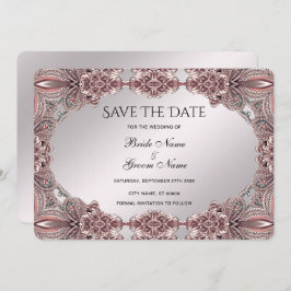 Reserva La Fecha Pink Ornamental Save The Date