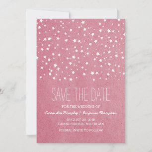 Reserva La Fecha Pink Starry Night Save the Date Invite