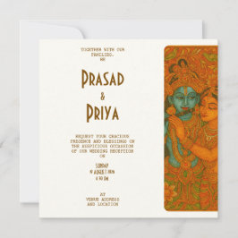 Reserva La Fecha Pintura mural Radha Krishna india
