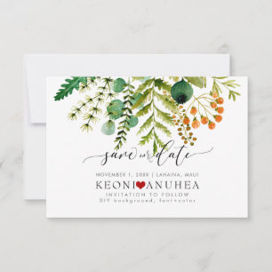 Reserva La Fecha PixDezines Guardar fecha/vegetación, Anciano+Fern