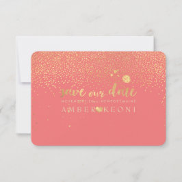 Reserva La Fecha PixDezines Lunares Faux Oro/Guardar Fecha/DIY Colo