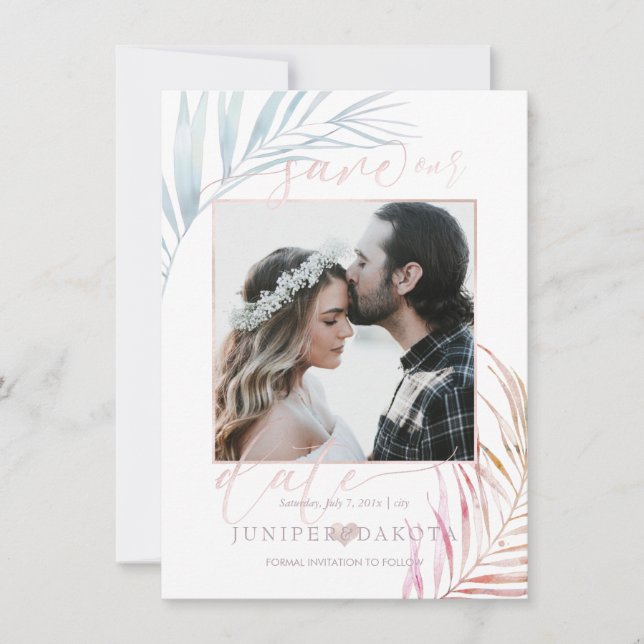 Reserva La Fecha PixDezines PALMAS DE PLATA GUARDAR LA FECHA (Anverso)