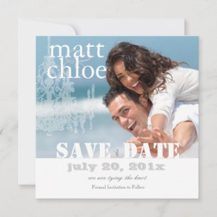 Reserva La Fecha PixDezines Photo Save Date, color de personalizado