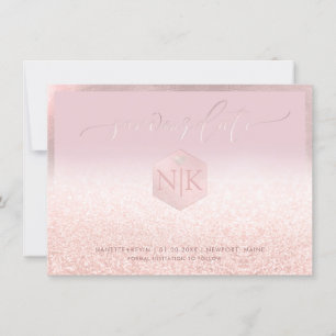 Reserva La Fecha PixDezines Rubor Flesh Purpurina rosa Guardar nues