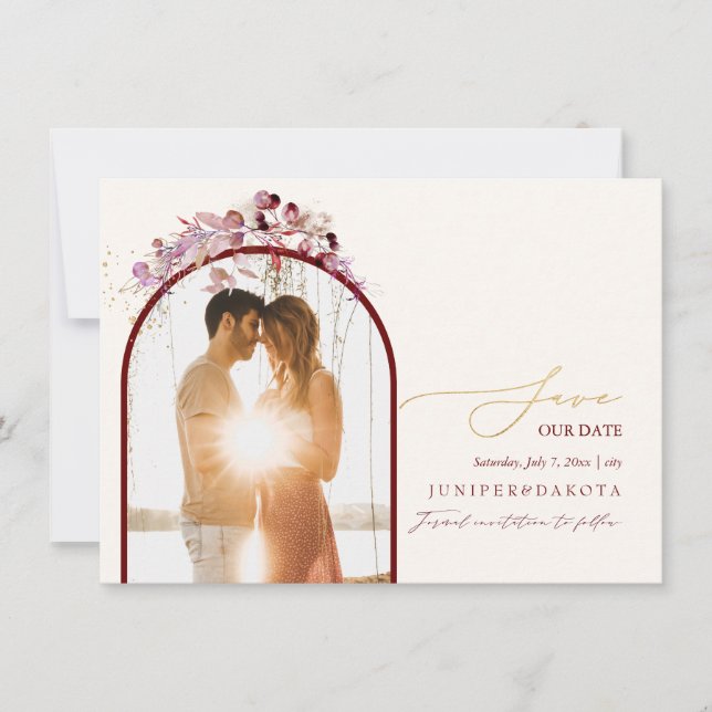 Reserva La Fecha PixDezines Watercolor Otumn Eucalyptus Wreath (Anverso)