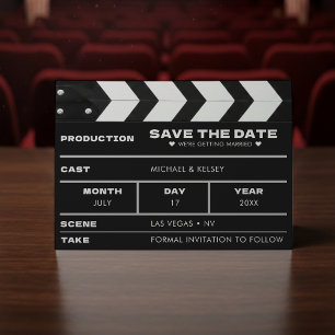 Reserva La Fecha Pizarra de película de boda