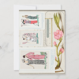 Reserva La Fecha Placas de moda francesas antiguas y calendario de 