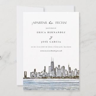 Reserva La Fecha Planta de Skyline de Chicago: ¡Apartar la fecha! T