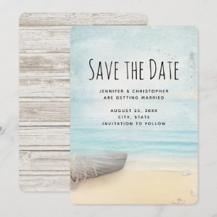 Reserva La Fecha Playa costera con Bote Wedding Salven la fecha