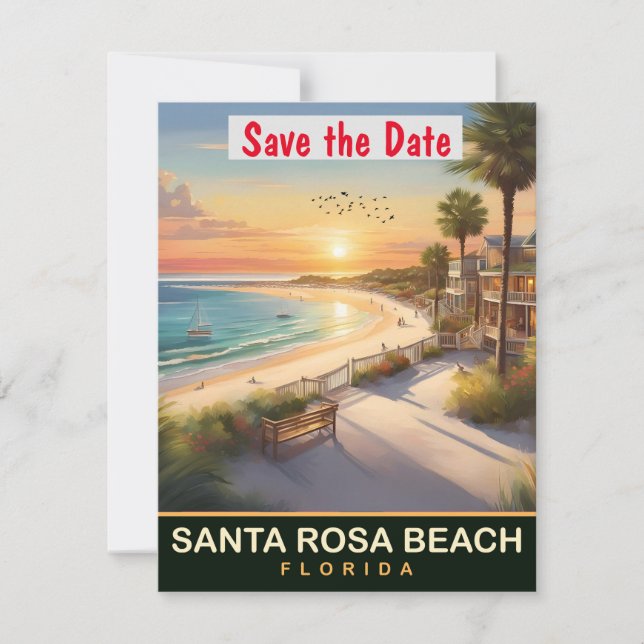 Reserva La Fecha Playa Santa Rosa, Florida (Anverso)