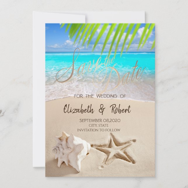 Reserva La Fecha Playa Tropical, Estrella de Mar, Concha Save The D (Anverso)
