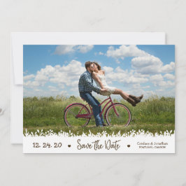 Reserva La Fecha Playful Rustic Foliage Border Photo Save the Date