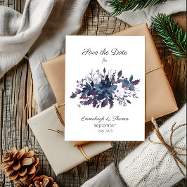Reserva La Fecha Poinsettia Florals Save the Date | Moody Blue