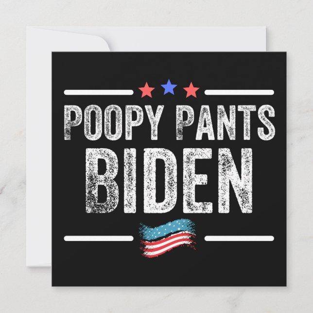 Reserva La Fecha Poopy Pants Biden (Anverso)