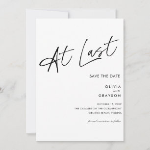 Reserva La Fecha Por Fin Editable Minimalista Moderna Save the Date