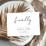 Reserva La Fecha Por Último Moderno Minimalista Guardar La Fecha<br><div class="desc">Un sencillo y moderno salva la tarjeta de fecha. Personalice este minimalista diseño en blanco y negro para que tenga sus datos personales y su mensaje.</div>