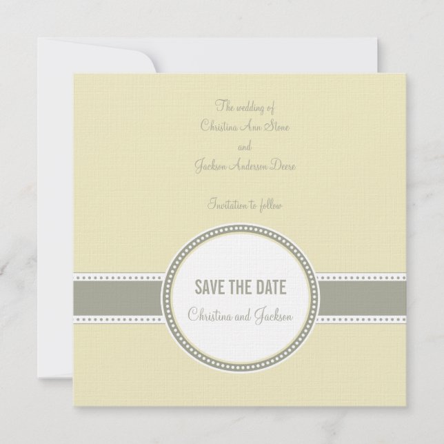 Reserva La Fecha Portland Save the Date: Vanilla (Anverso)