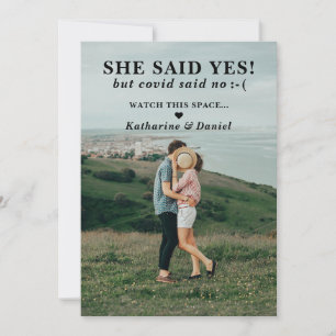 Reserva La Fecha Posposición del Boda de tipografía salva la fecha