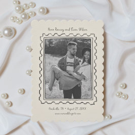 Reserva La Fecha Postage Stamp Hand Drawn Save The Date Card