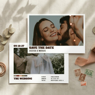 Reserva La Fecha Póster de película de boda de estilo moderno de me