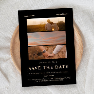 Reserva La Fecha Póster de película de romance minimalista foto de 