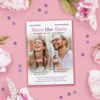 Poster Romcom Puce & Lavender Foto Guardar fecha