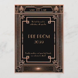 Reserva La Fecha Pre PromJunior, Gran Gatsby, Oro, negro