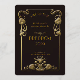 Reserva La Fecha Pre PromJunior, Gran Gatsby, Oro, negro