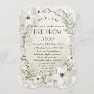 Reserva La Fecha Pre PromJunior, gran Gatsby, oro, plata, soporte