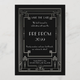 Reserva La Fecha Pre PromJunior, Gran Gatsby, Plata, Negro