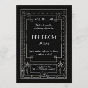 Reserva La Fecha Pre PromJunior, Gran Gatsby, Plata, Negro