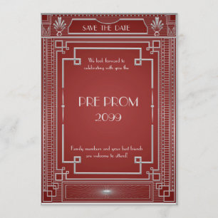 Reserva La Fecha Pre PromJunior, Gran Gatsby, Plata, Rojo