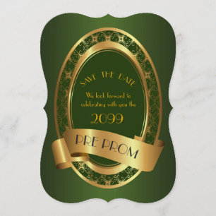 Reserva La Fecha Pre PromJunior, Gran Película, verde esmeralda, or
