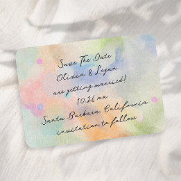 Reserva La Fecha Preciosa Boda Moderna con Letra Abstracta Acuarela