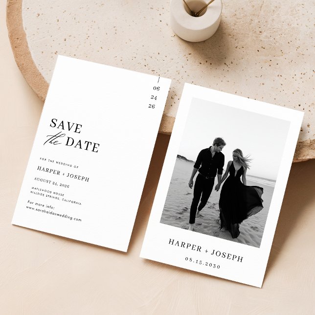 Reserva La Fecha Presupuesto Simple Elegante Fotos Boda Guardar La  (Subido por el creador)