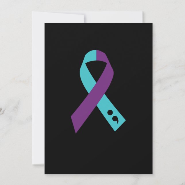 Reserva La Fecha Prevención del suicidio de Semicolón de Cinta Púrp (Anverso)